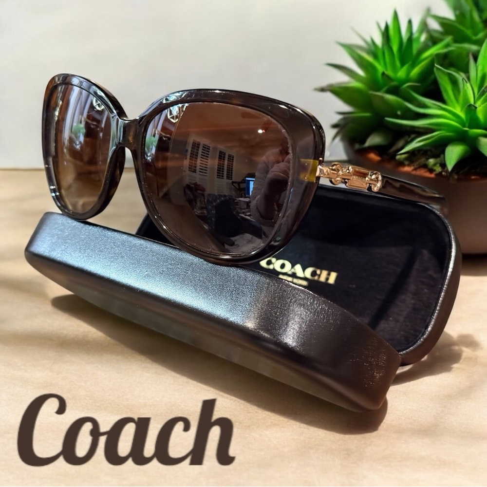 COACH HC8164 Dark Tortoise sunglasses from Japan (L953) with branded hard case